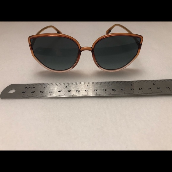 DIOR Christian Dior Cat-Eye Oversized Orange Transparent Sunglasses (NWT) - Picture 9 of 12